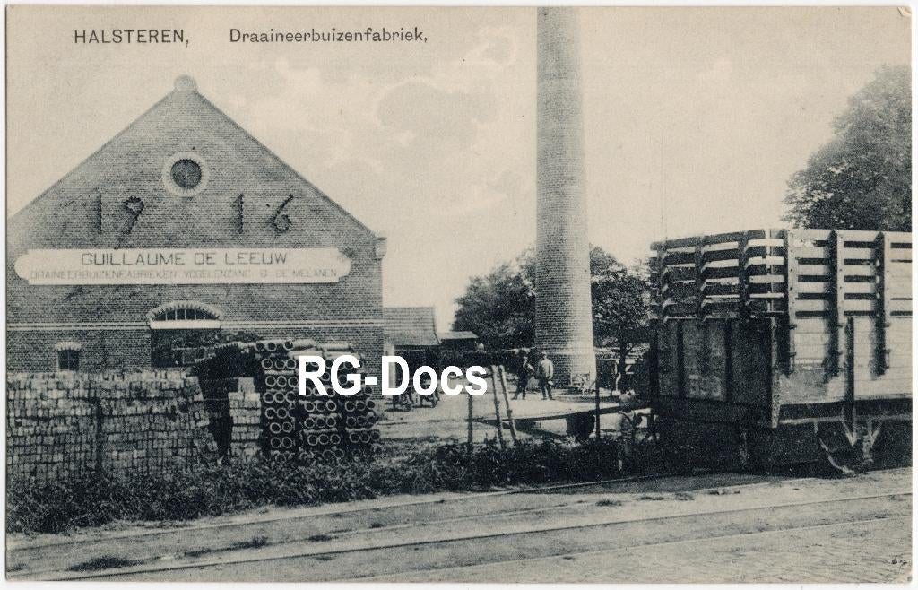 Ansichtkaart Briefkaart Draaineerbuizenfabriek Halsteren, Ophalen of Verzenden, Voor 1920, Ongelopen, Noord-Brabant
