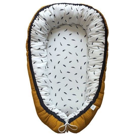 Babynestje Babynest Veren Okergeel met Deken Little Dreamzzz, Bi & Li Creaties, Overige typen, Nieuw, Ophalen of Verzenden