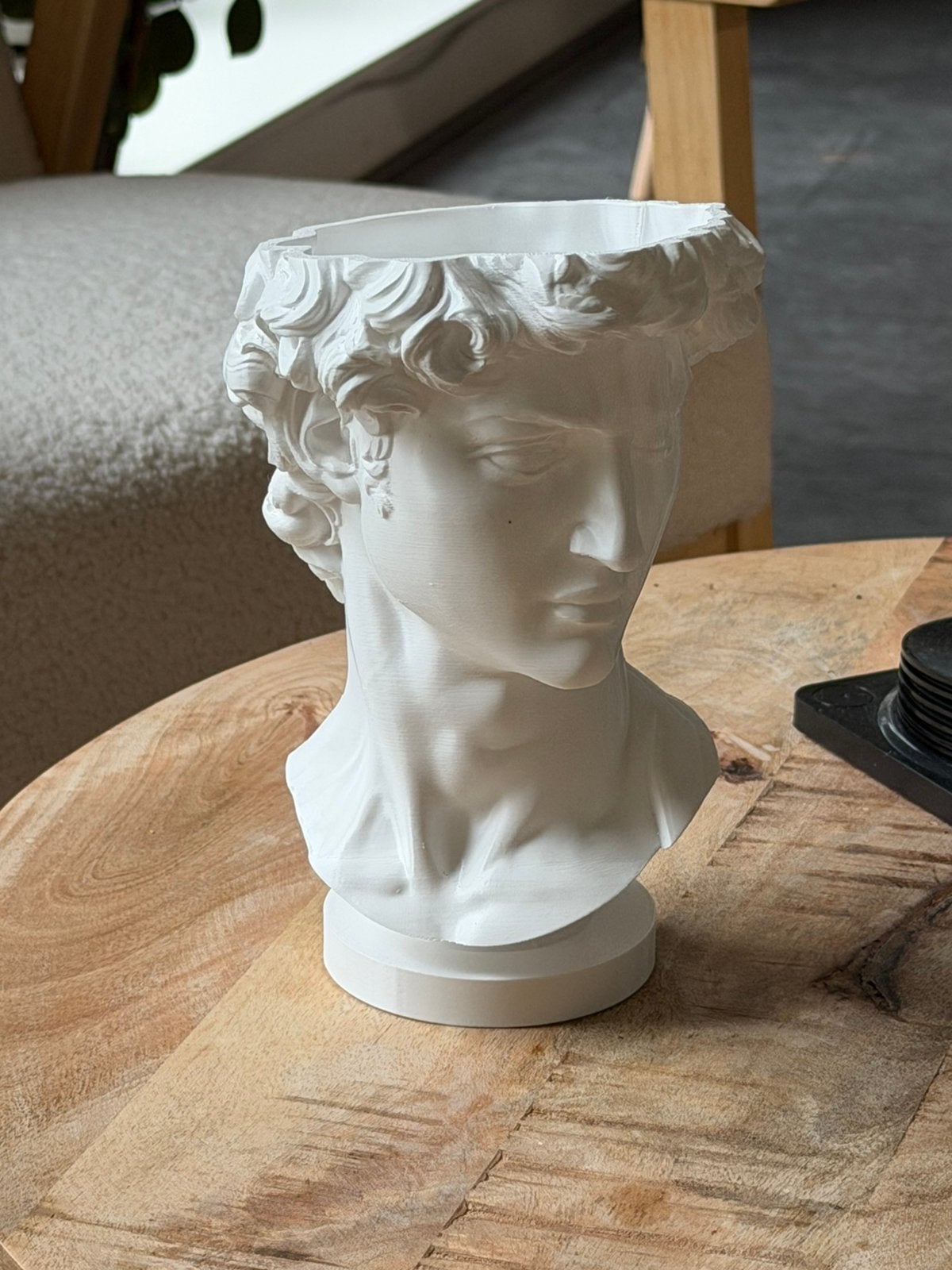 Unieke 3D geprinte plantenpot in David-stijl, Nieuw, Kunststof, Ophalen of Verzenden, Modern