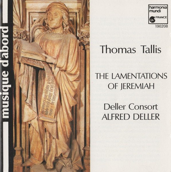 TALLIS Lamentations of Jeremiah CD DELLER HM, Ophalen of Verzenden, Middeleeuwen en Renaissance, Gebruikt, Vocaal