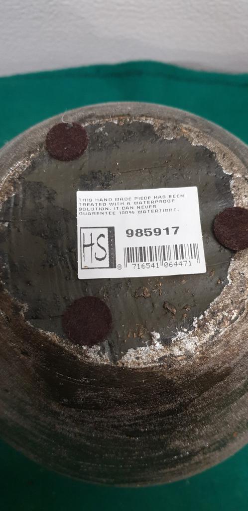 Bloempot rond grijs zilver, Ophalen of Verzenden, 'T Olde Gre-j, Info@toldegrej.nl, Endepoelstraat 20f Didam