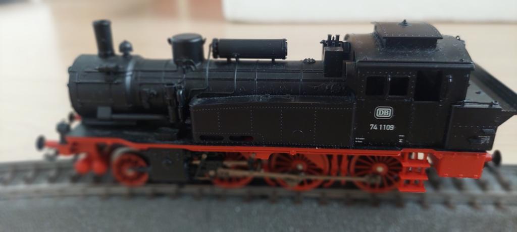 Marklin br74 delta uit set 29161, Ophalen, Wisselstroom, Gebruikt, Locomotief
