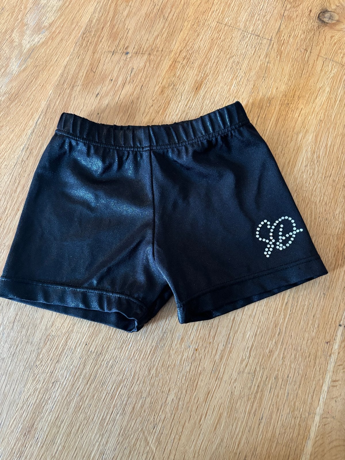 Sparkle en Dream turn broekje zwart (CME 122-128), Zo goed als nieuw, Turnbroekje, Zwart, Kindermaat 122 t/m 140