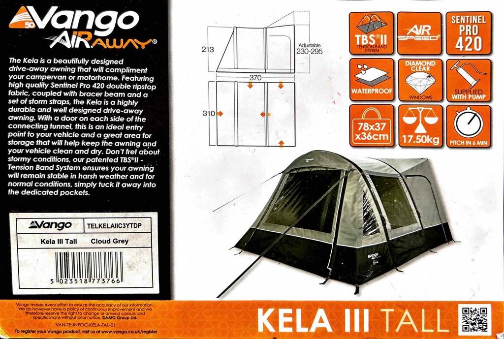 Vango Kela III opblaasbare camper voortent/bustent, Ophalen, Gebruikt
