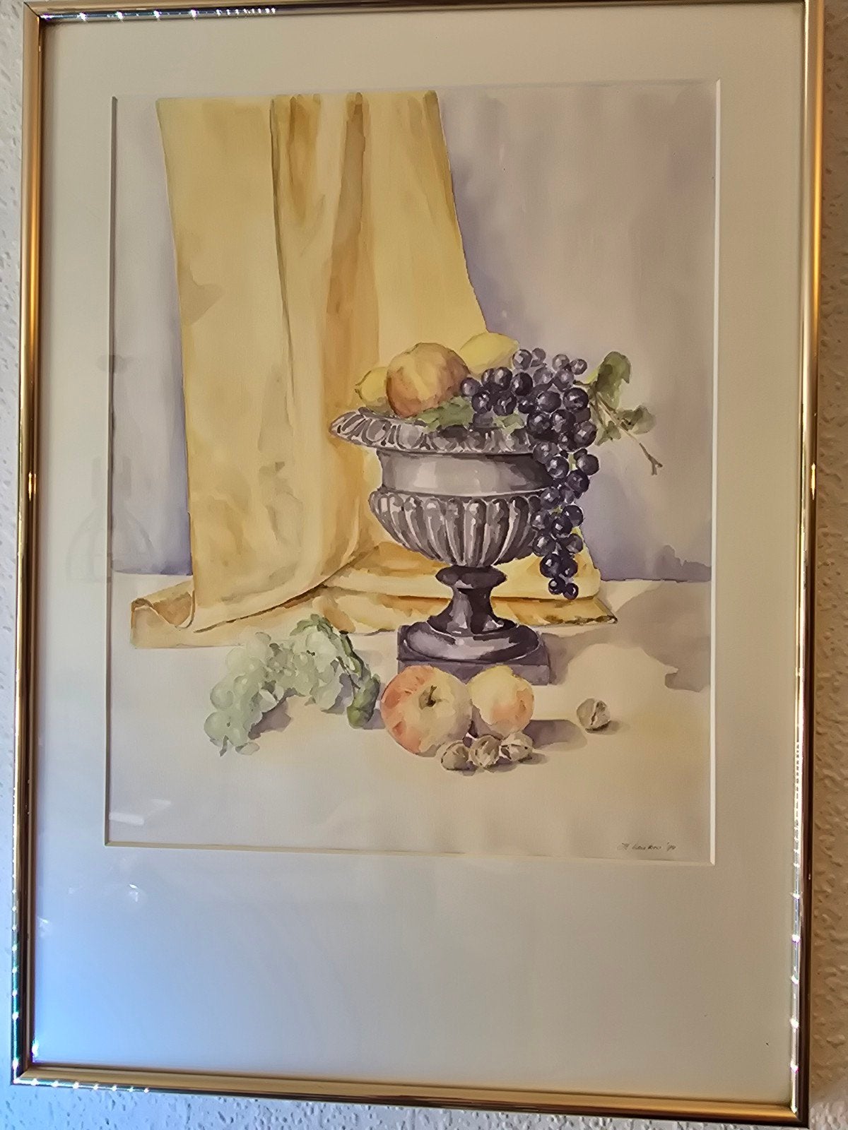 H.kerstens 1994 2 schilderijen van kunstenaar kerstens uit, Stilleven, Ophalen of Verzenden, Handgeschilderd, Papier