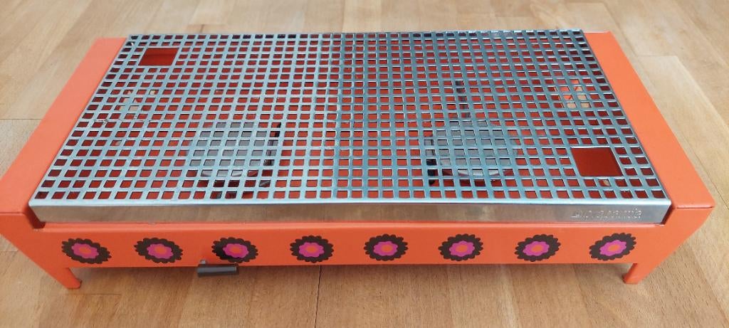 Mooie Brabantia rechaud warmhoudplaat oranje retro ., Overige typen, Ophalen of Verzenden, Zo goed als nieuw, Metaal