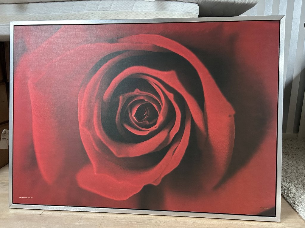 Wanddecoratie "roos"  Ikea, Ophalen, Metaal, 140 cm, Rood
