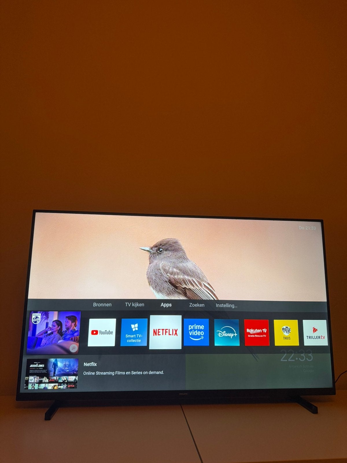 Philips 43 inch 4k smart tv, Ophalen, Philips, LED, 50 Hz
