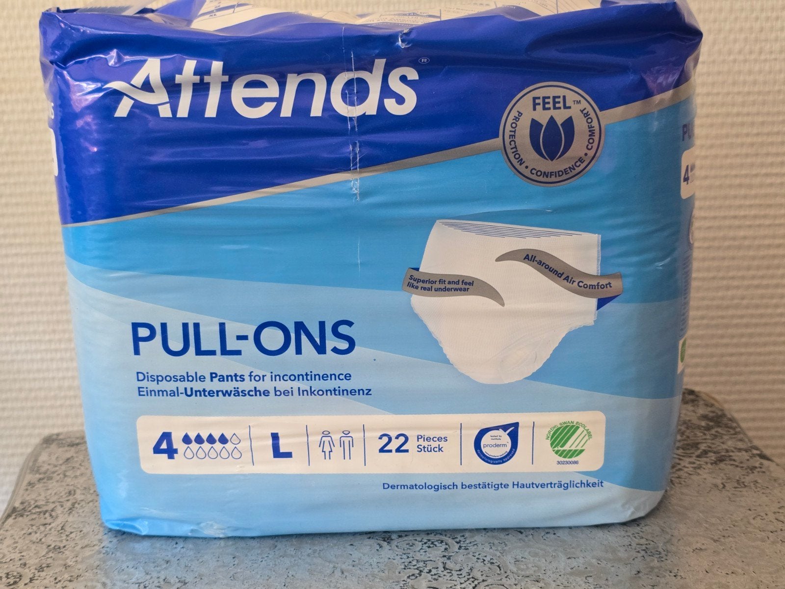 Attends Pull-Ons 4 pants broekje maat L 22 stuks, Ophalen, Nieuw