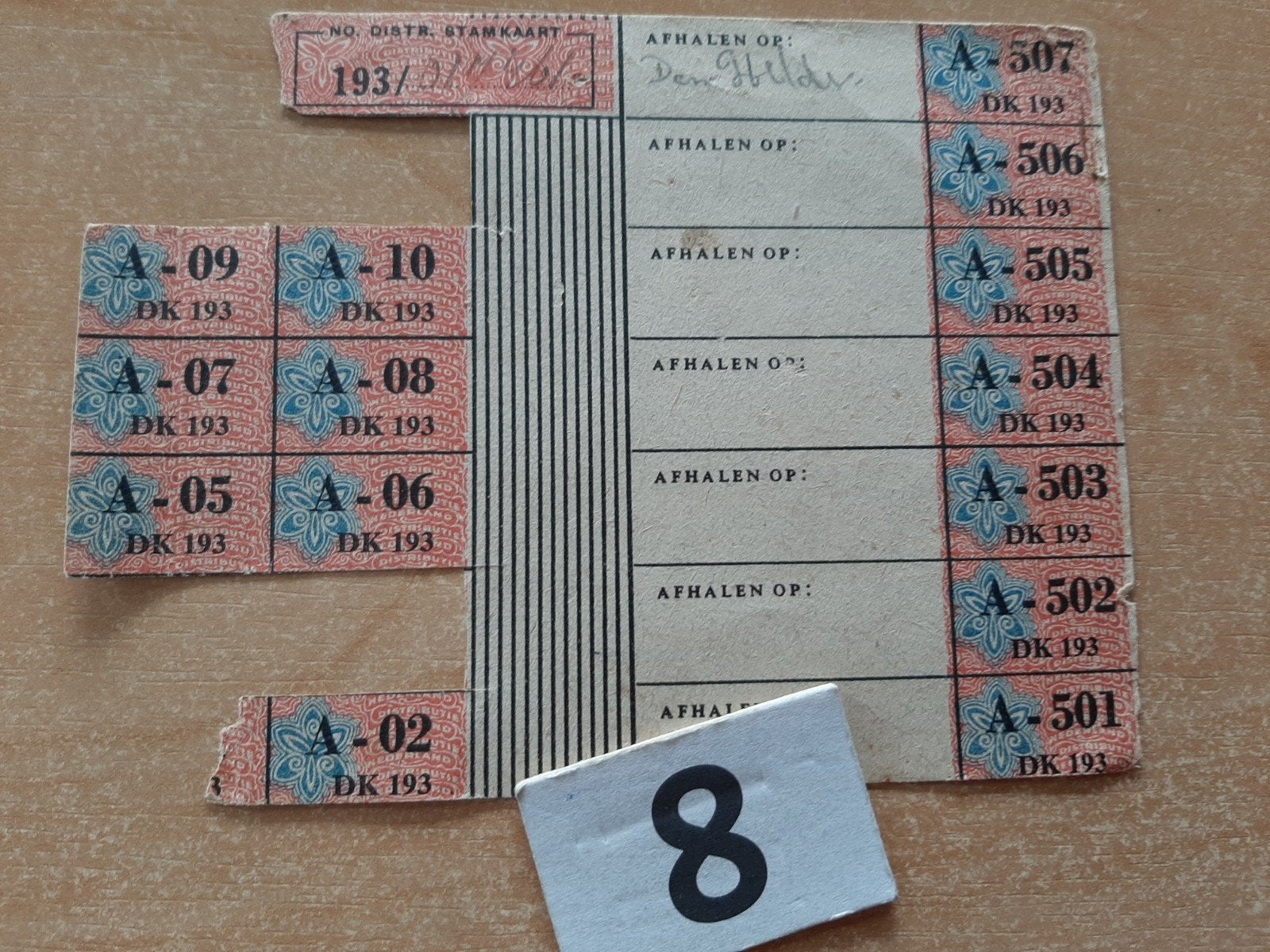 distributiestamkaart inegvel Den Helder, Verzamelen, Ophalen of Verzenden, Landmacht, Nederland, Boek of Tijdschrift
