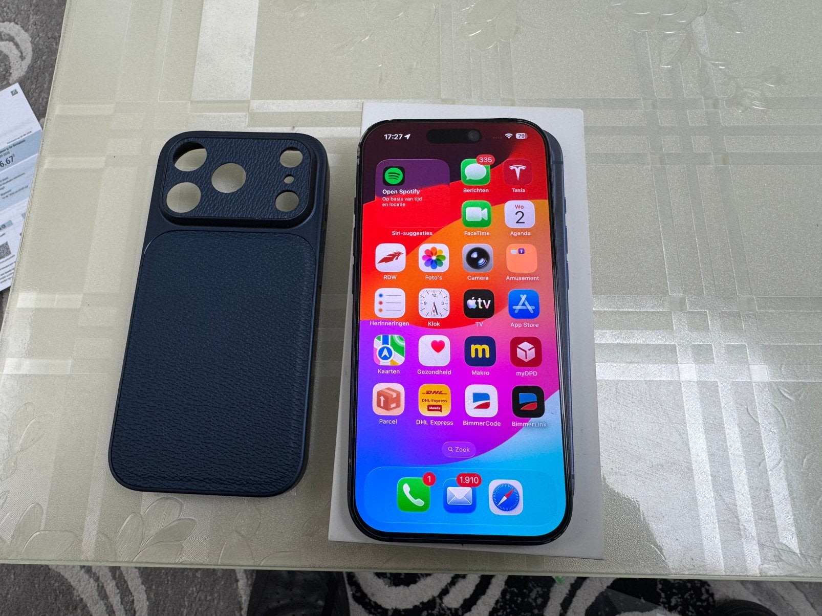 Apple iPhone 17 pro 256GB Blauw gebruikt compleet, Gebruikt, Zonder simlock, Zonder abonnement, 93 %