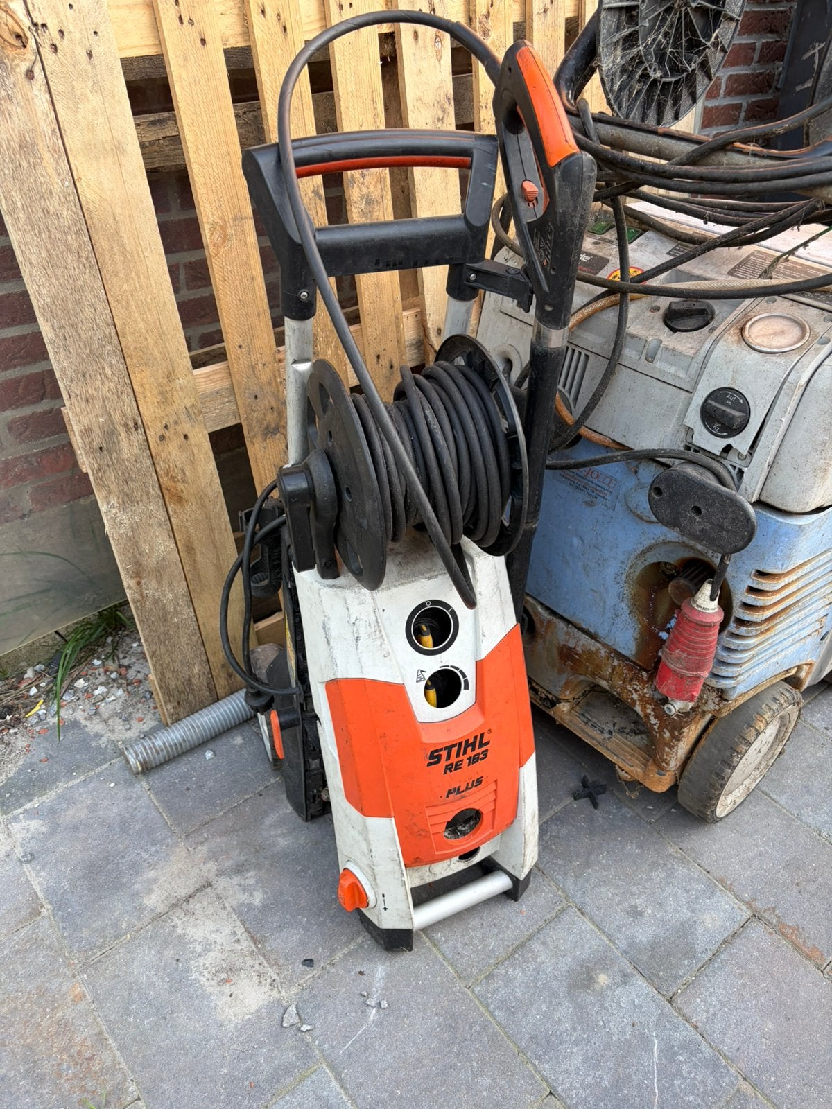 Stihl RE 163 hogedruk reiniger defect, Tuin en Terras, Hogedrukreinigers, Ophalen, Zo goed als nieuw, Benzine