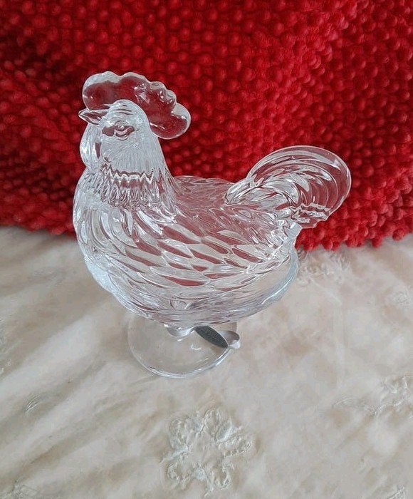 Riverdale bonbonschaal in de vorm van een haan, Ophalen of Verzenden, Zo goed als nieuw, Glas