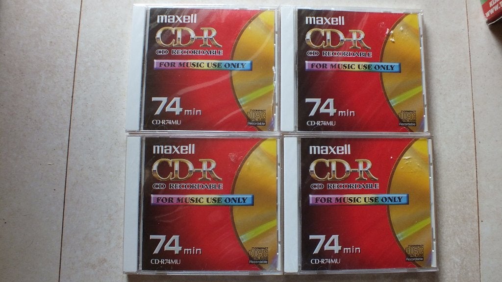 Maxell CD-R74 CD-R74MU Audio Musik 74 Minuten.CD-R(4 Stuks), Ophalen of Verzenden, Nieuw in verpakking, Overige typen