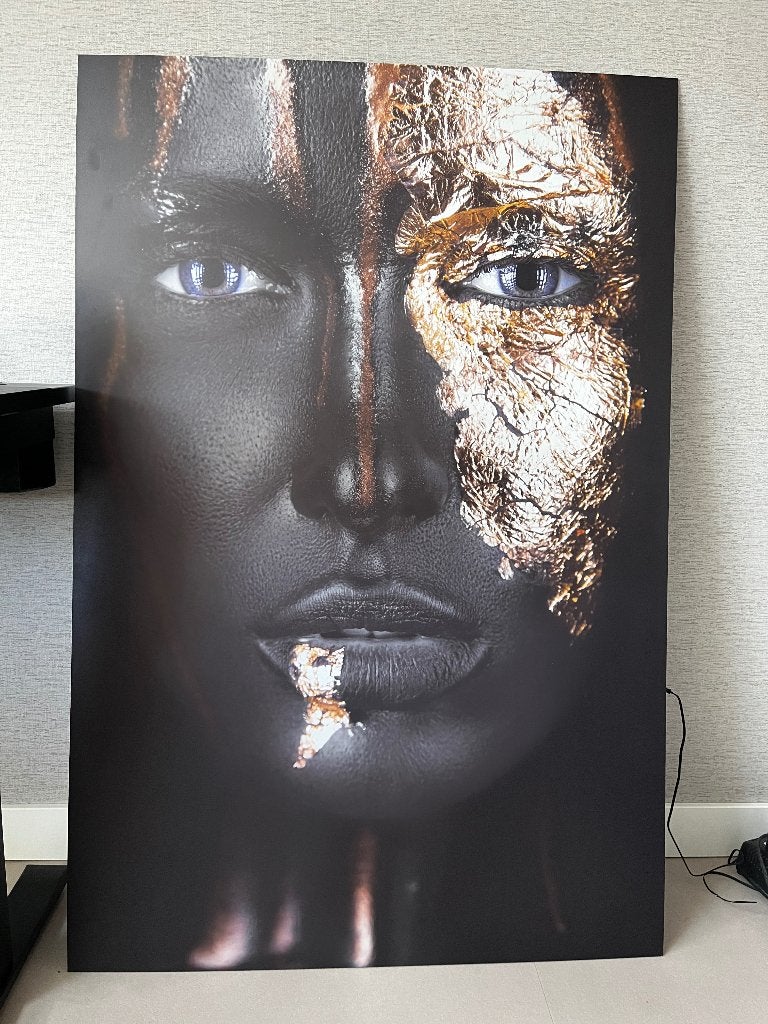 Schilderij met vrouwen gezicht, Ophalen, Overige materialen, Overige technieken, Portret