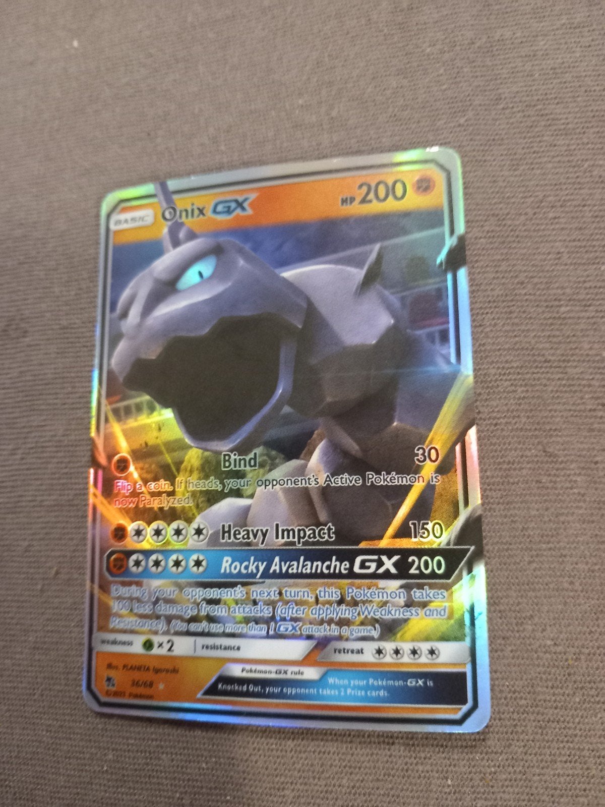 onix GX, Ophalen of Verzenden, Zo goed als nieuw, Losse kaart, Foil