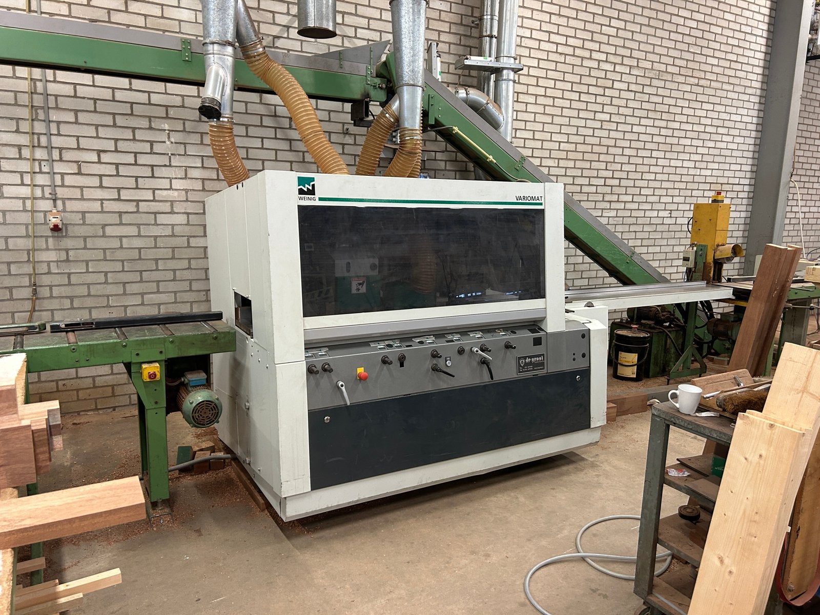 Vierzijdige schaafmachine, Ophalen