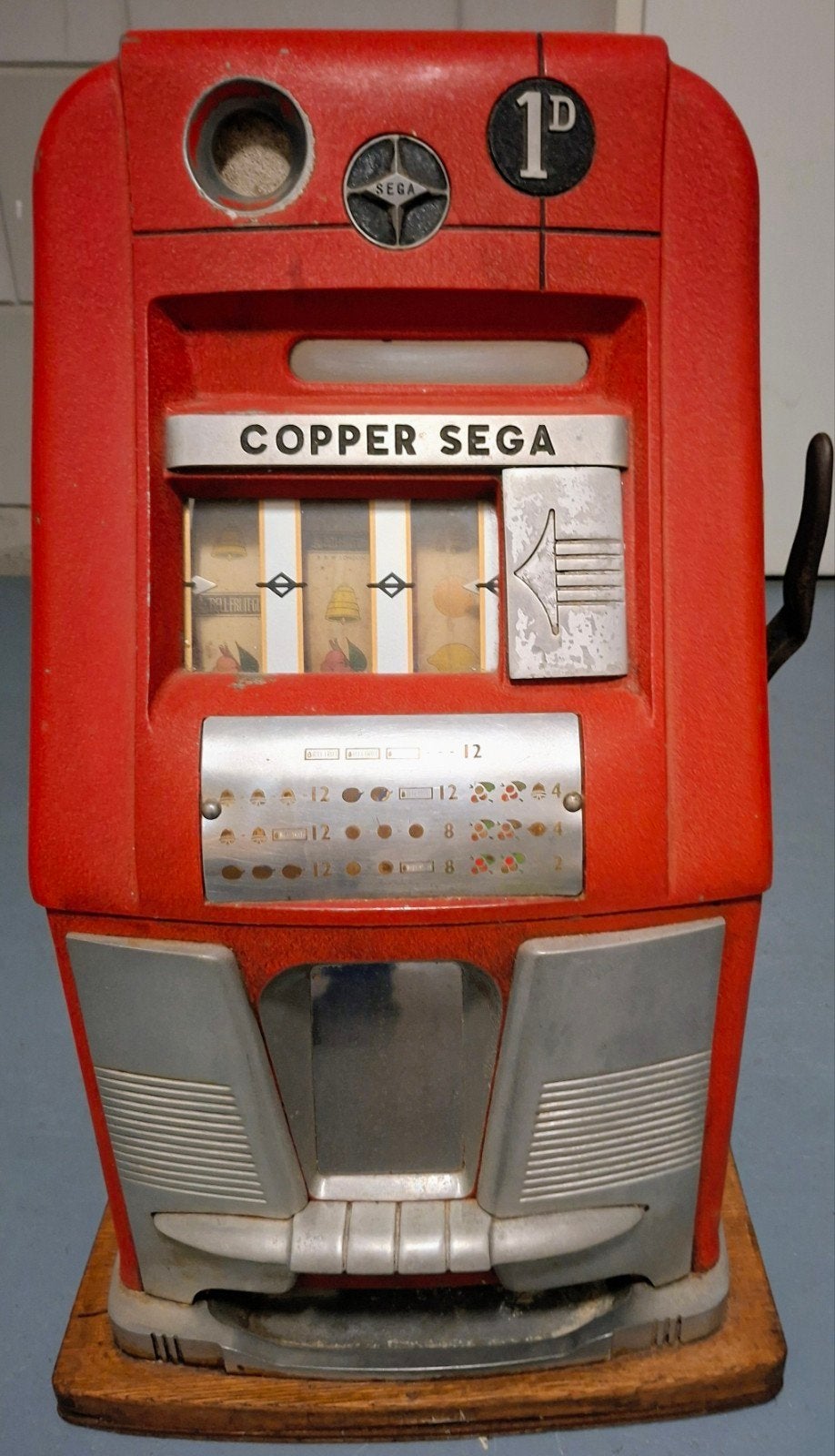 Vintage Copper Sega 1P fruitautomaat, Overige munten, Ophalen of Verzenden, Gebruikt