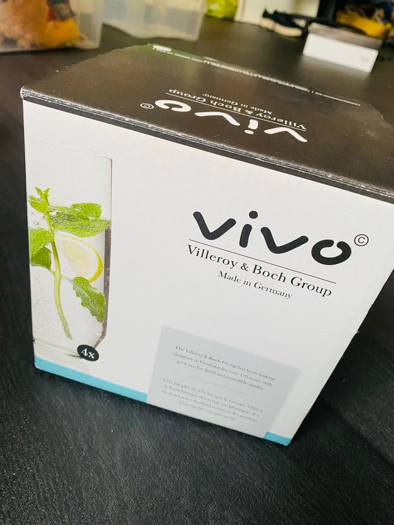 Vivo Villeroy & Boch Group glazen set (4 stuks), Ophalen, Nieuw, Overige merken, Glas