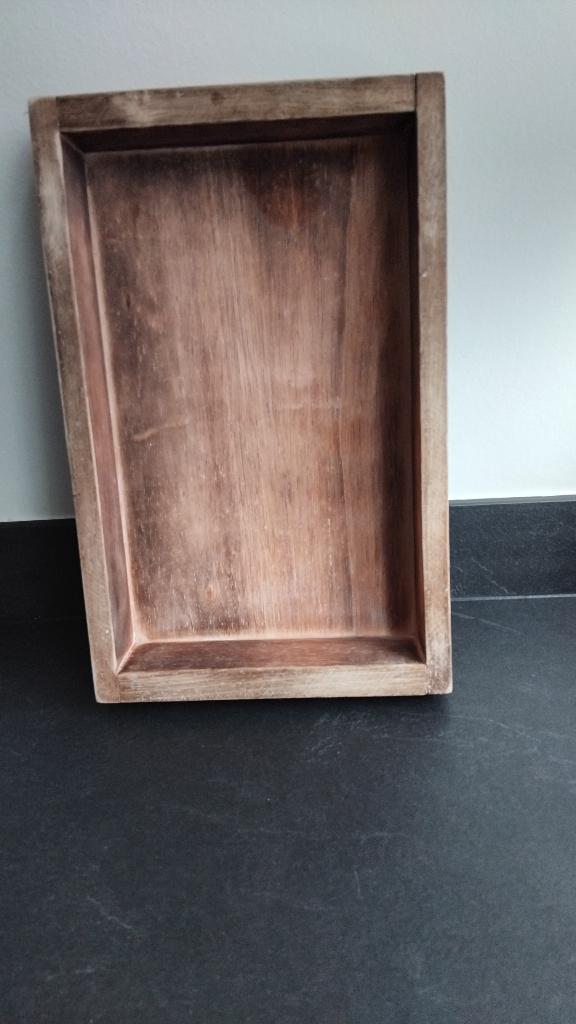 ** Zo goed als Nieuw!  Leuke, houten dienblad, Ophalen of Verzenden, Zo goed als nieuw, Rechthoekig, Hout