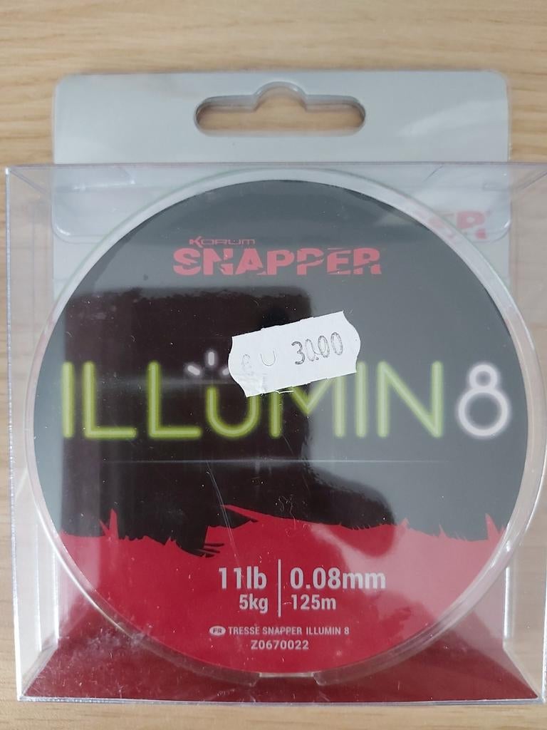 Korum Snapper Illumin8 Vislijn - 2 Sterktes, Watersport en Boten, Hengelsport | Algemeen, Nieuw, Vislijn, Ophalen of Verzenden