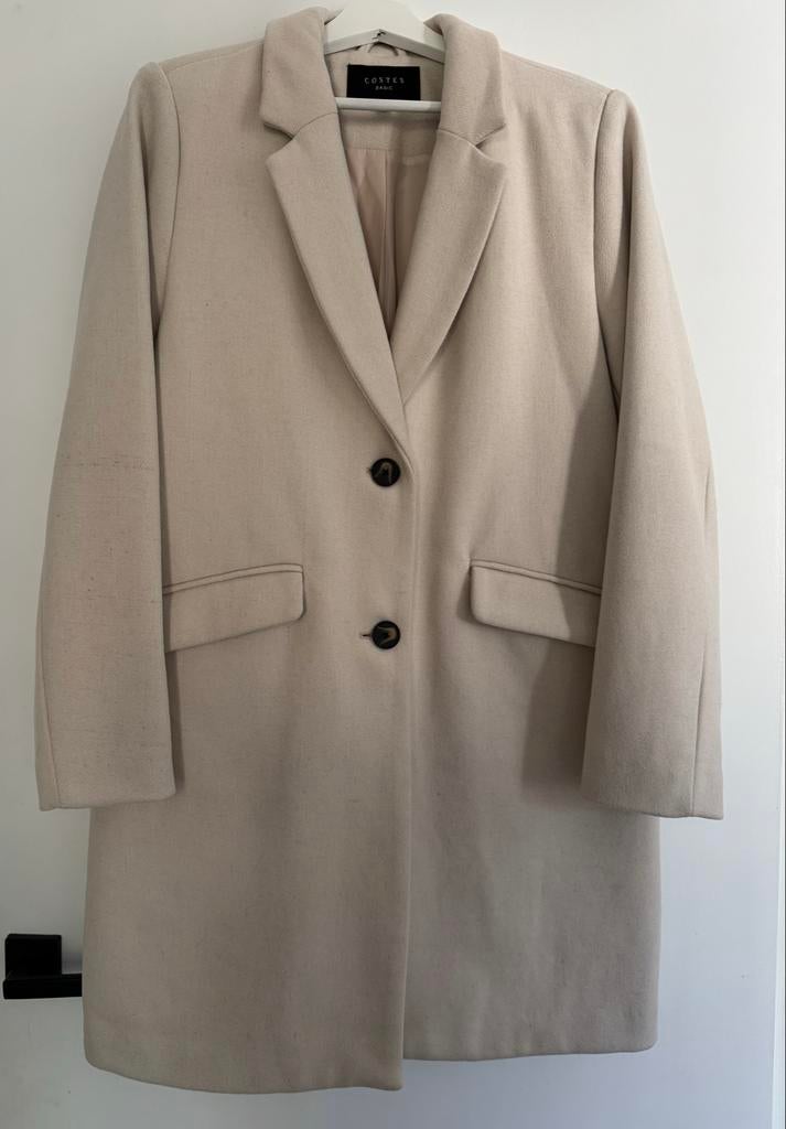 Costes Basic Beige Jas Maat M, Ophalen of Verzenden, Zo goed als nieuw, Maat 38/40 (M), Beige