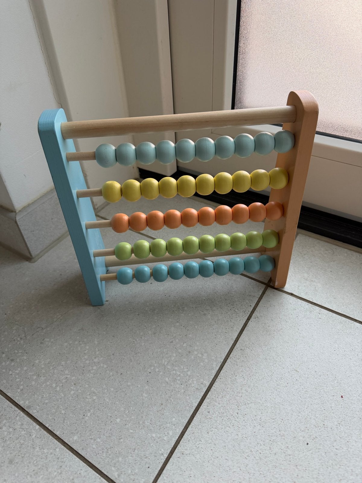 Houten Telraam met Vossenprint - Educatief Speelgoed, Ophalen of Verzenden, Zo goed als nieuw, Overige typen
