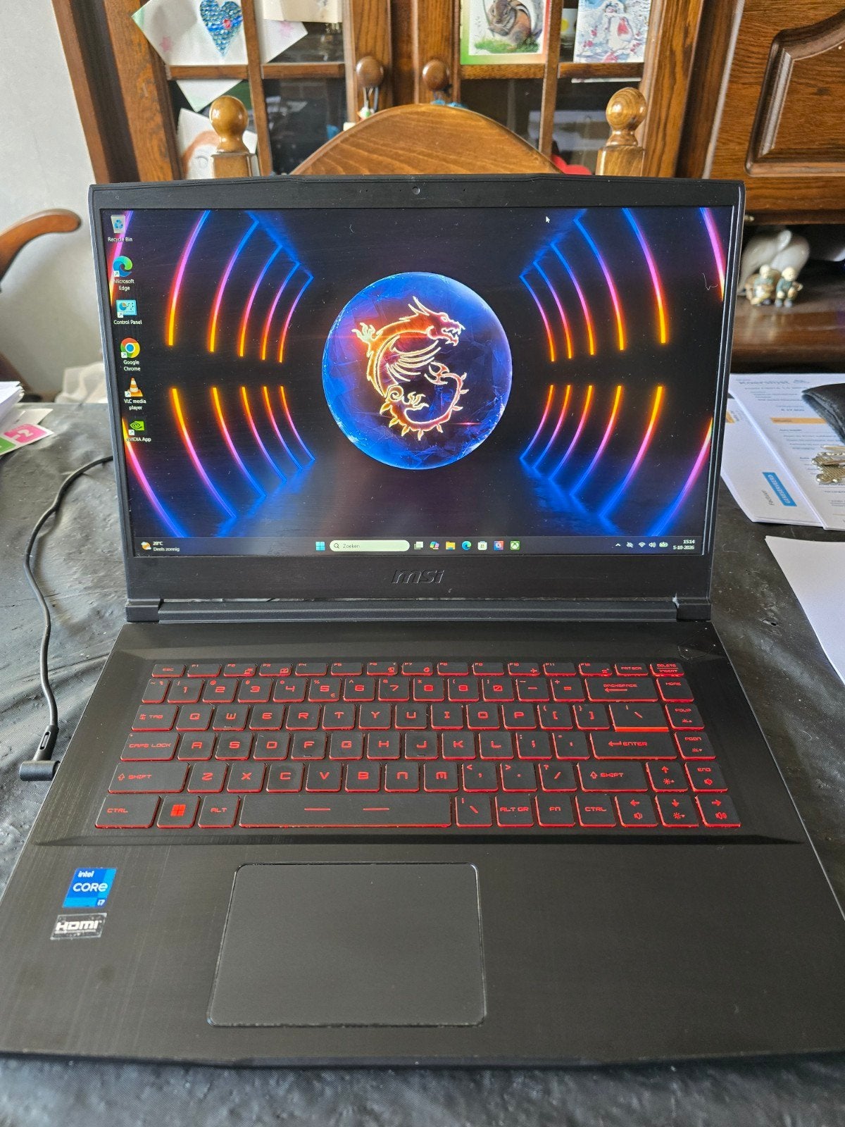 MSI GF63 12UC , core i7 12650H , 16GB DDR4 , 512GB SSD, Zo goed als nieuw, Gaming, MSI GF63 thin 12uc, SSD