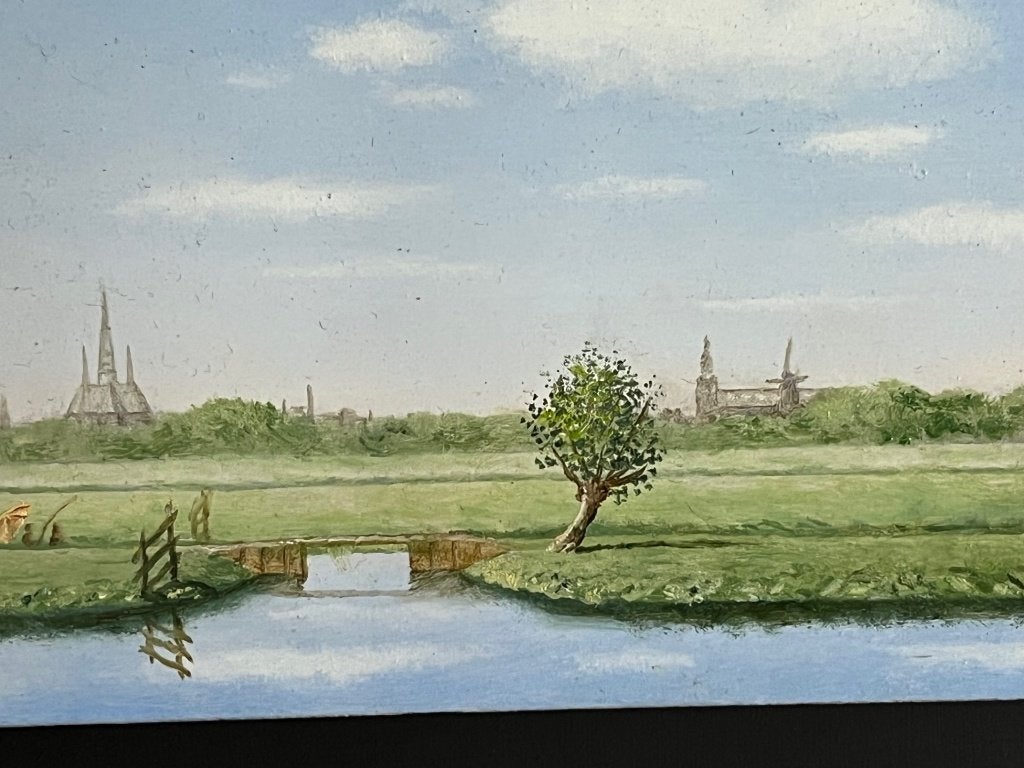 Ruud Verkerk, gezicht op Gouda, Antiek en Kunst, Kunst | Schilderijen | Klassiek, Ophalen