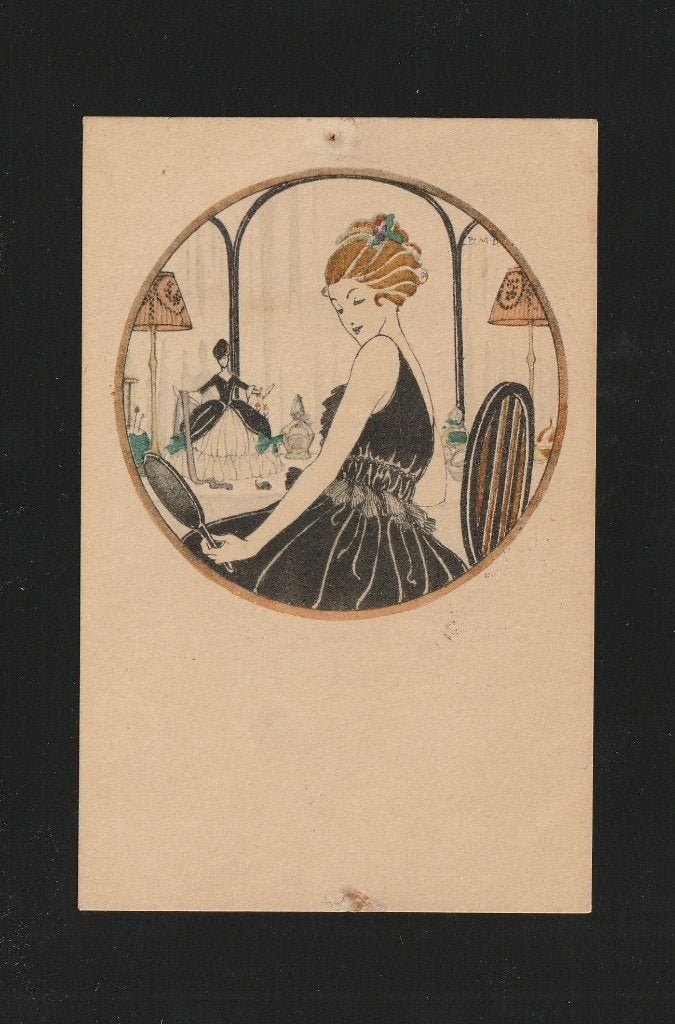 Ansicht mooie kleding illu B. Midderigh-Bokhorst  B07-10, Ophalen of Verzenden, Voor 1920, Gelopen