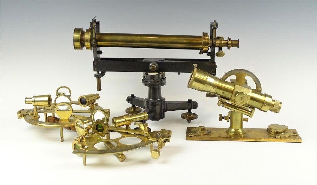 3 Stanley Londen Meetinstrumenten Sextant Theodoliet *Koopje, Ophalen of Verzenden