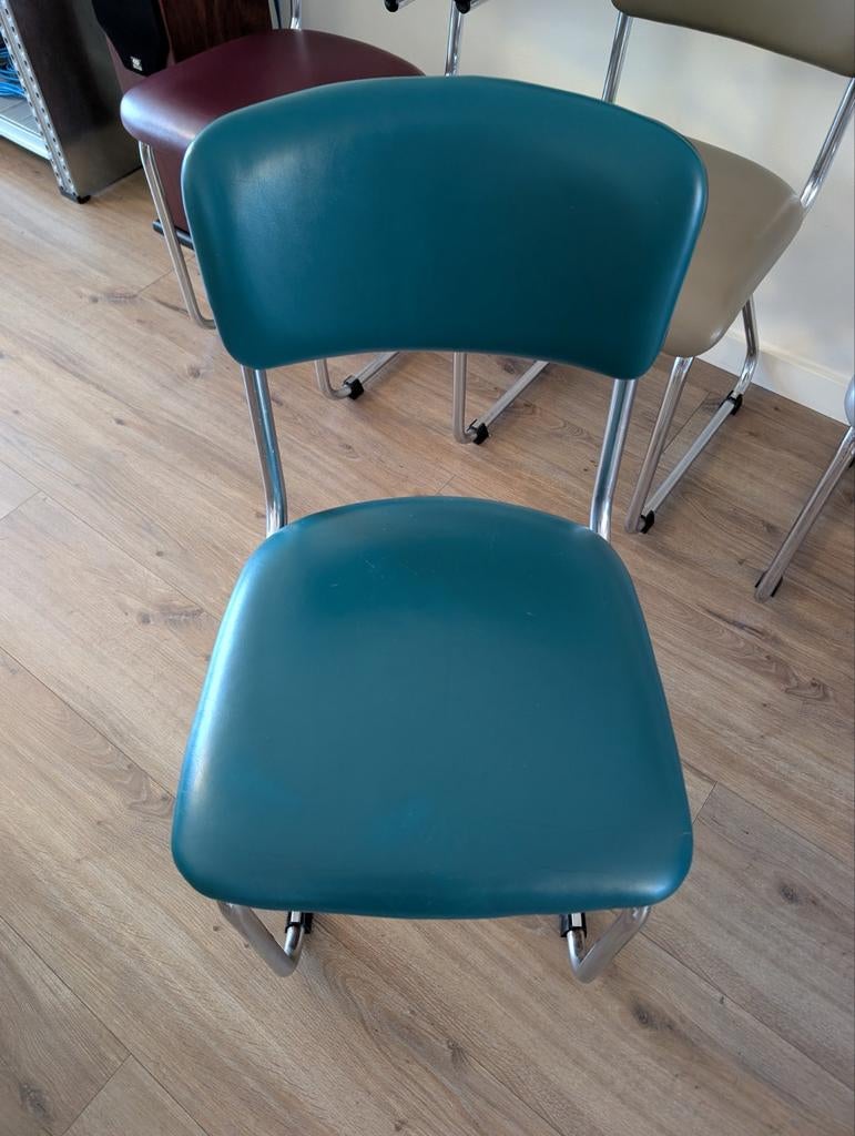 Gispen Galvanitas S16 Eettafelstoel - Vintage Design, Huis en Inrichting, Stoelen, Ophalen, Gebruikt, Twee, Overige kleuren
