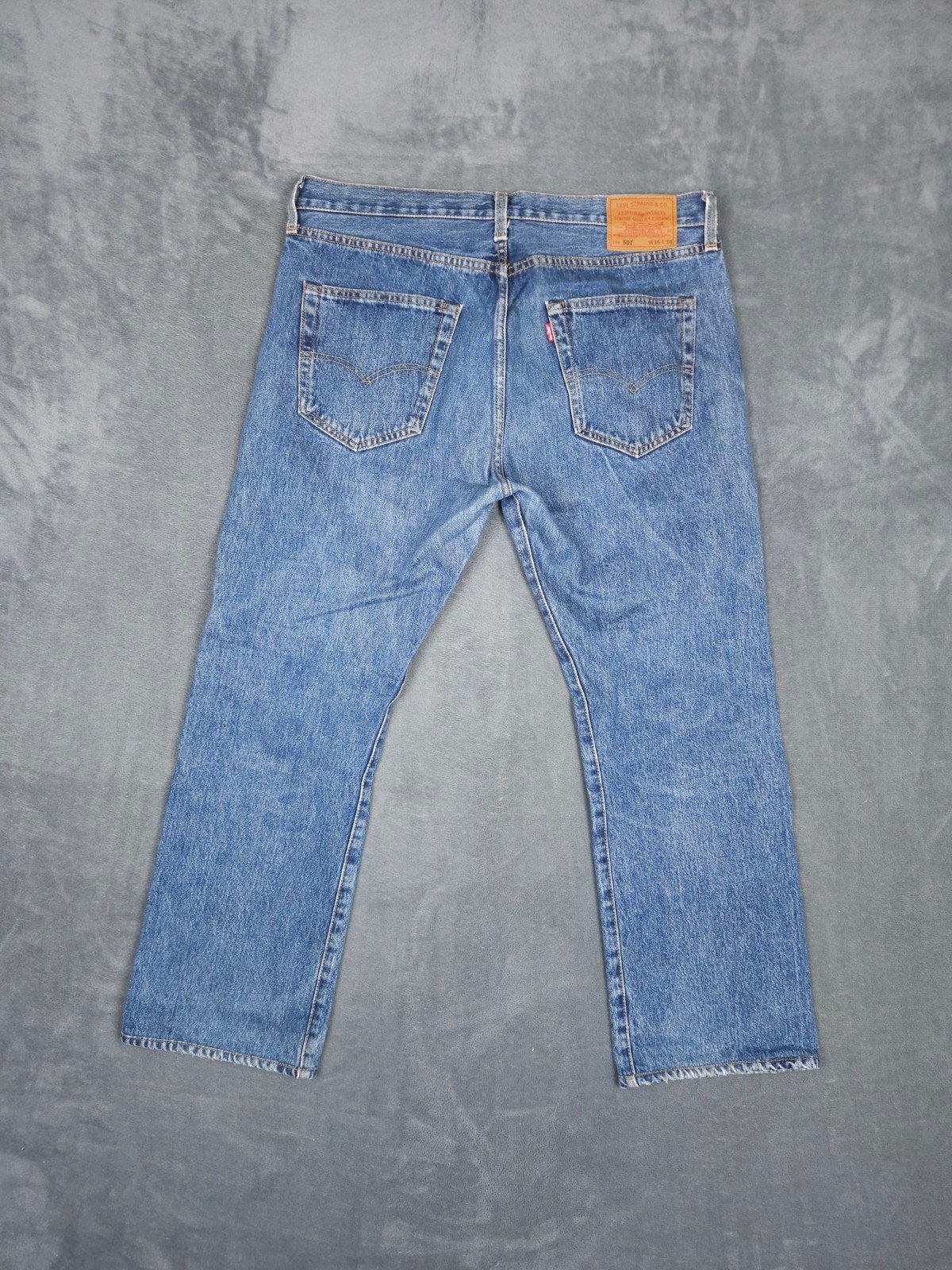 Levis 501 Broek W36 L30 Straight Spijkerbroek Blauw Jeans., W36 - W38 (confectie 52/54), ., Zo goed als nieuw, .