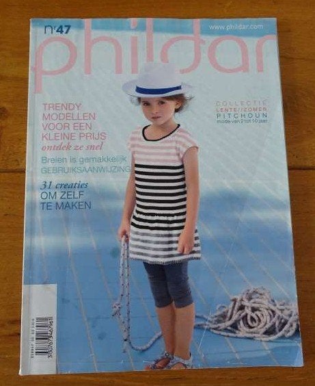 Phildar breiboek lente/zomer 2011 kinderen van 2 tot 10 jaar, Verzenden, Zo goed als nieuw, Breien, Patroon of Boek
