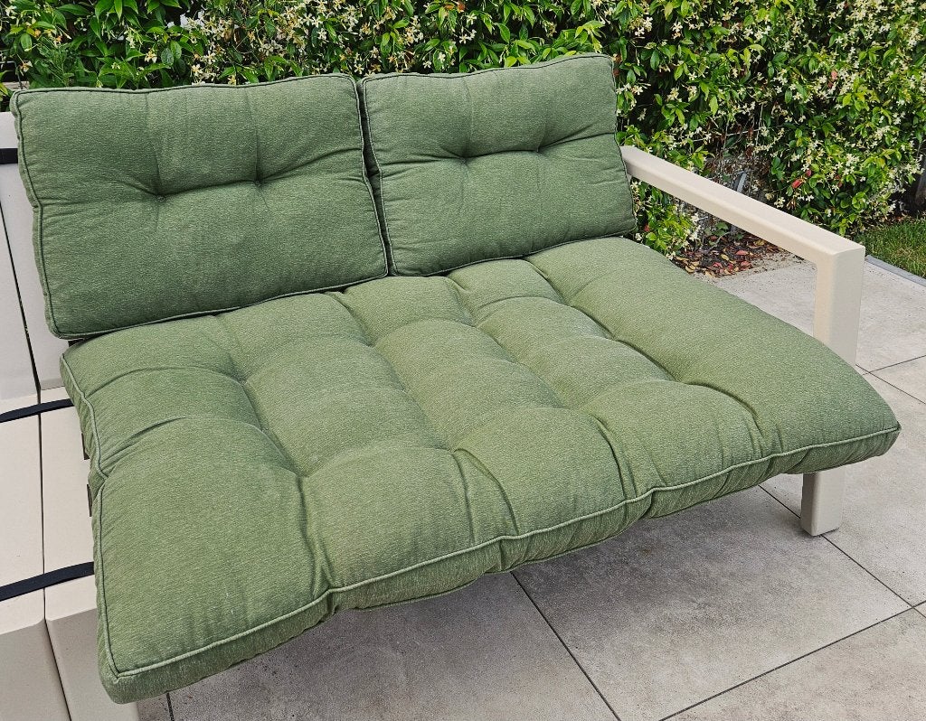 Complete en comfortabele set palletkussen (donkergroen), Tuin en Terras, Tuinmeubel-accessoires, Ophalen, Zo goed als nieuw