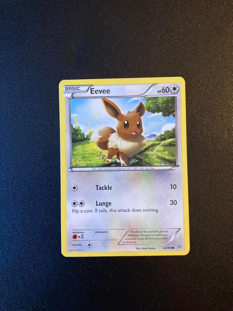 Pokemon kaart Eevee, Ophalen of Verzenden, Zo goed als nieuw