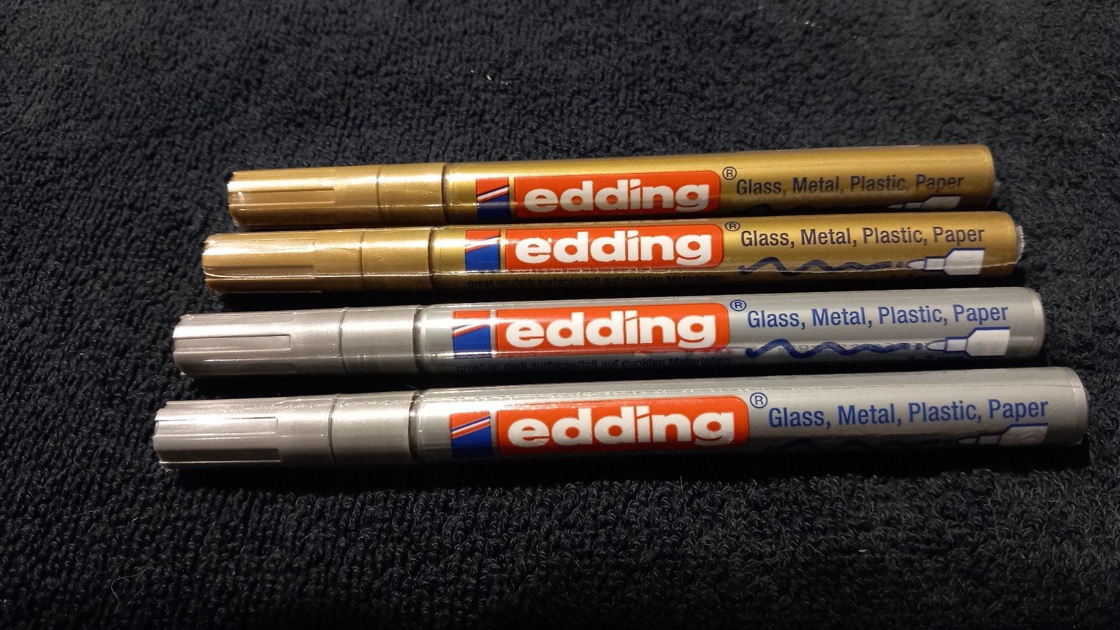 Edding stiften goud en zilver 4 stuks, Diversen, Ophalen of Verzenden, Nieuw