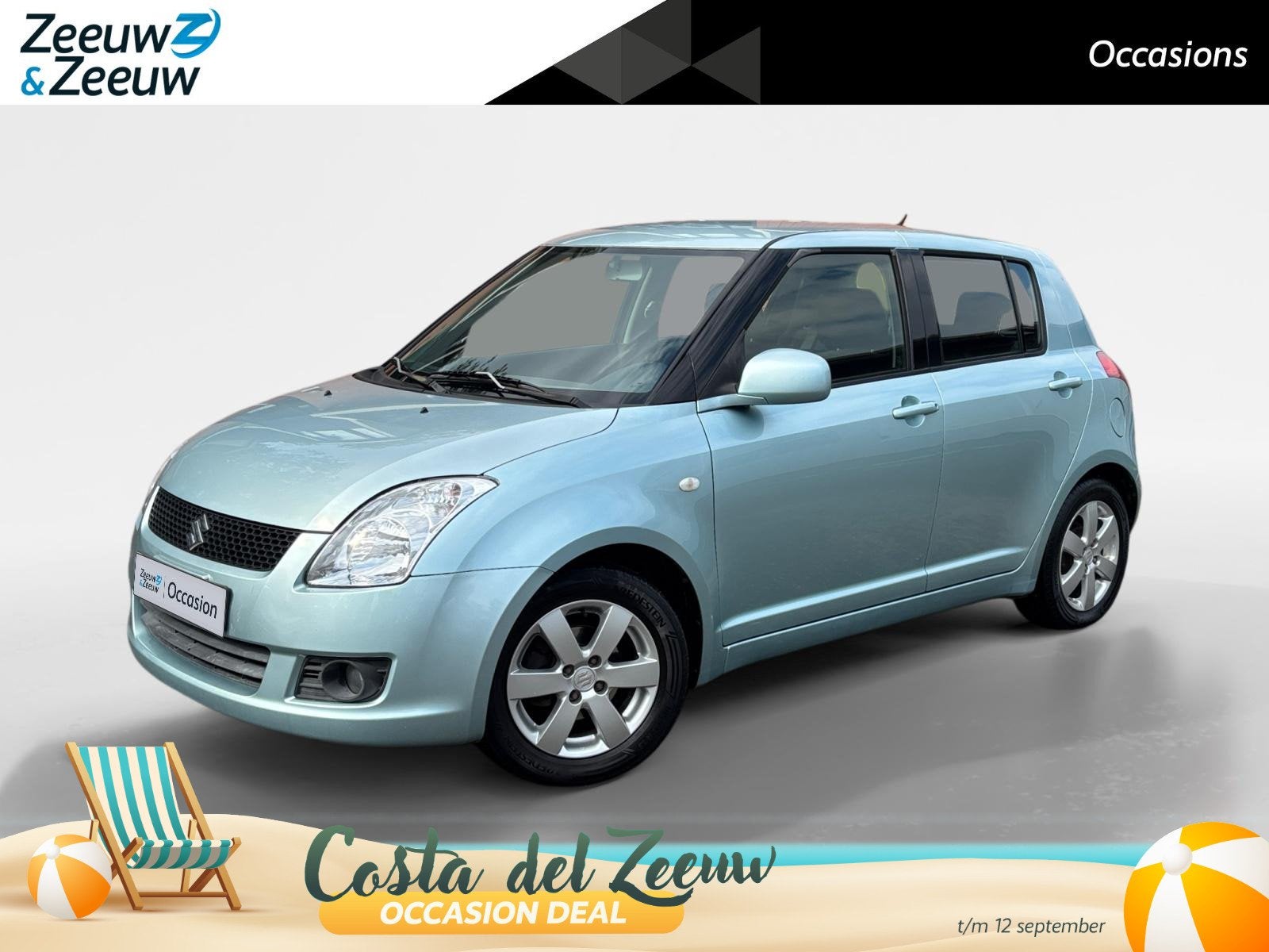 Suzuki Swift 1.3 Shogun | Trekhaak | Airco | 12 maanden gara, Auto's, Voorwielaandrijving, 12 maanden, Stof, Zwart