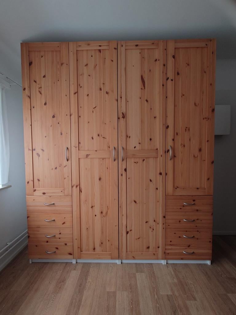 Pax-kast, 200x236, houten deuren, 8 lades, Ophalen, Zo goed als nieuw, 50 tot 75 cm, 200 cm of meer