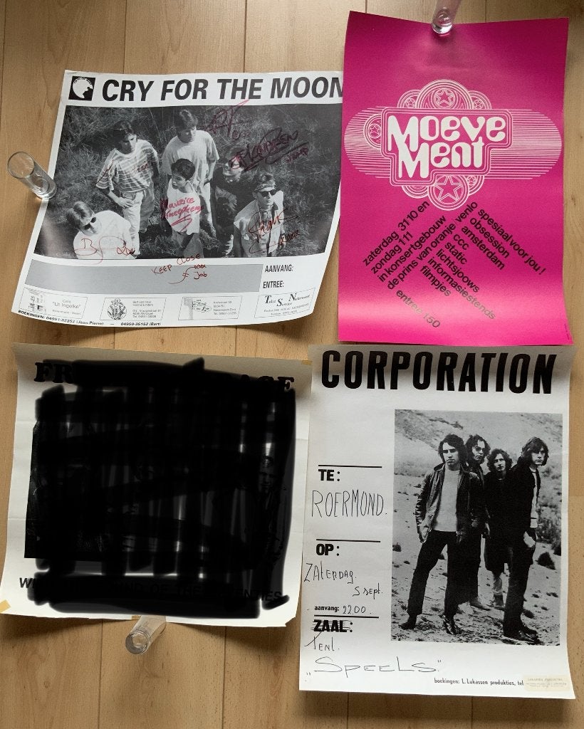 Posters, regio Weert en Venlo, popmuziek. 3x (K-11), Ophalen of Verzenden, Gelezen, Artiest