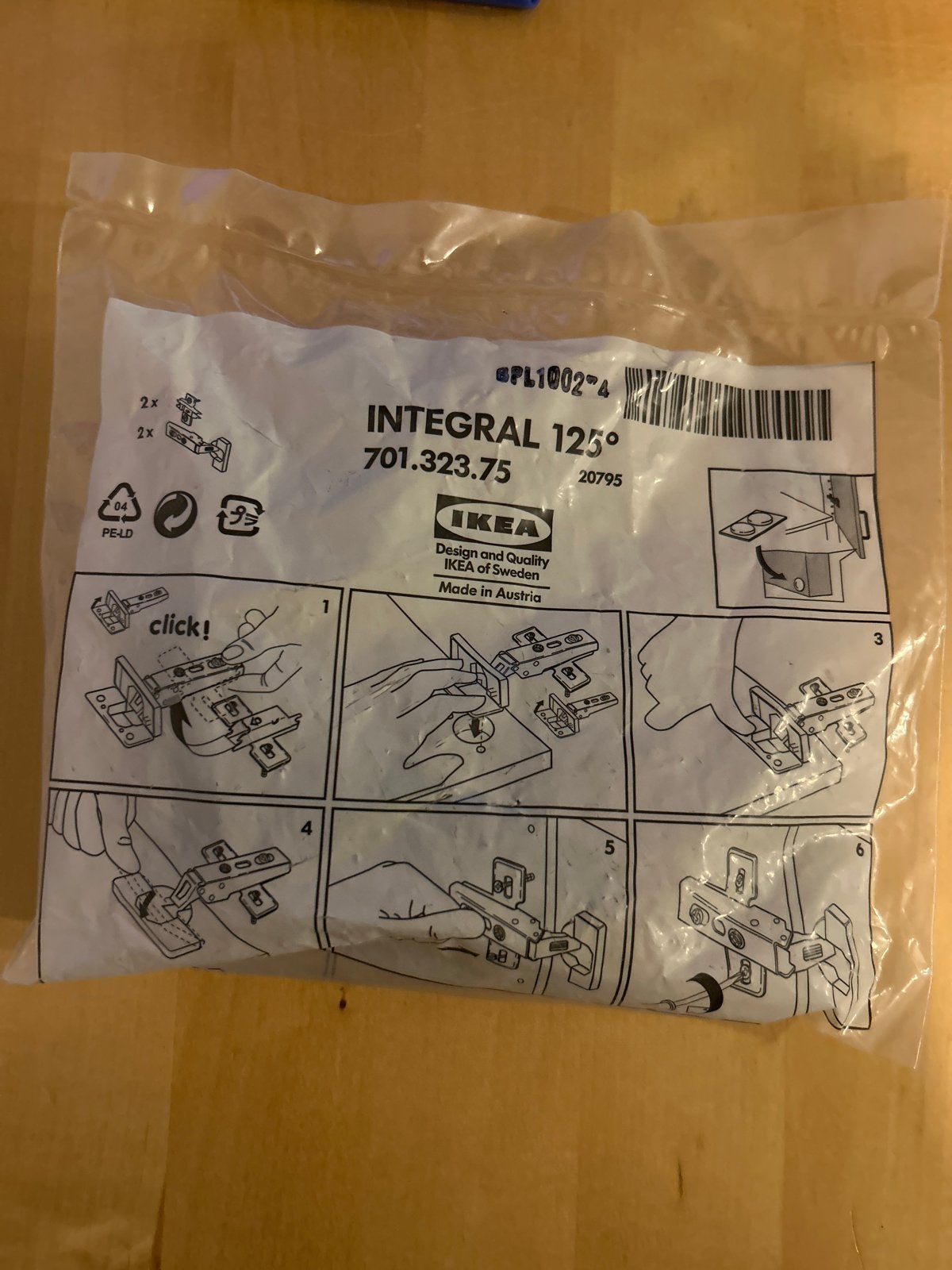 IKEA INTEGRAL 125 scharnieren (2 stuks), Ophalen of Verzenden, Nieuw, Minder dan 50 mm, Overige typen