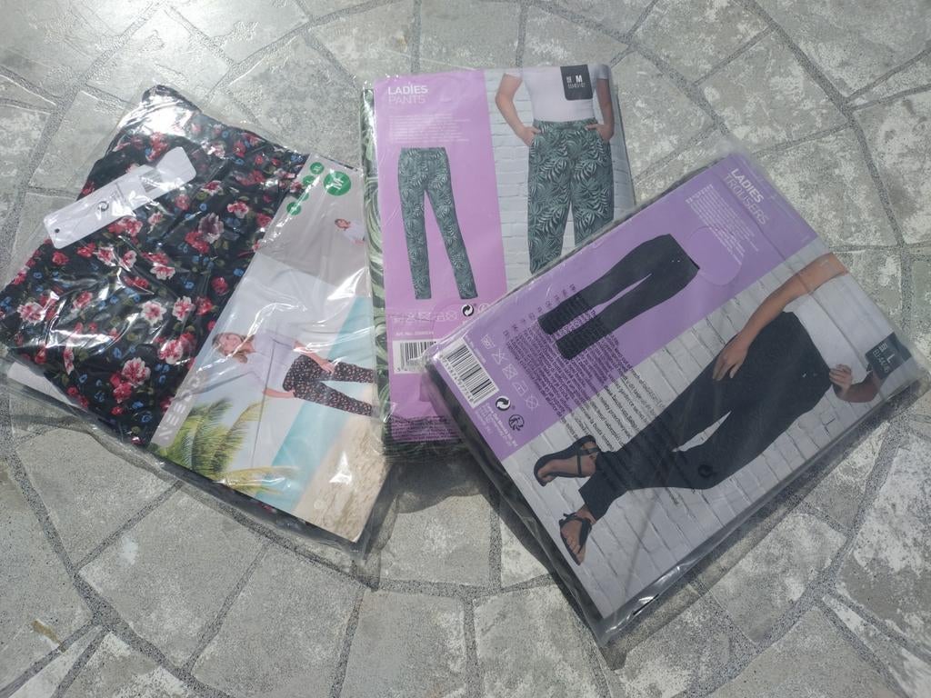 3 Nieuwe Dames Zomerbroeken - Diverse Prints en Maten, Maat 38/40 (M), Overige kleuren, Nieuw, Ophalen of Verzenden