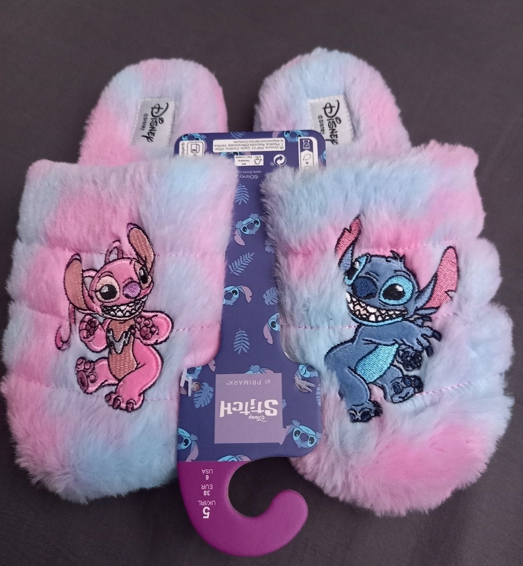 Nieuwe Stitch & Angel Fluffy Sloffen - Maat 38, Kleding | Dames, Disney, Nieuw, Ophalen of Verzenden, Roze