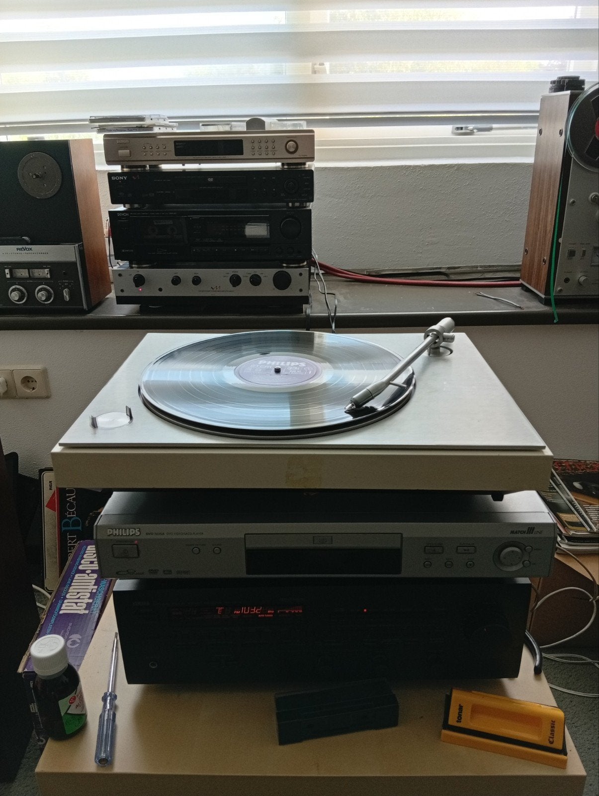 B&O platenspeler 1303, kleur wit, Ophalen, Gebruikt, Platenspeler, Overige merken