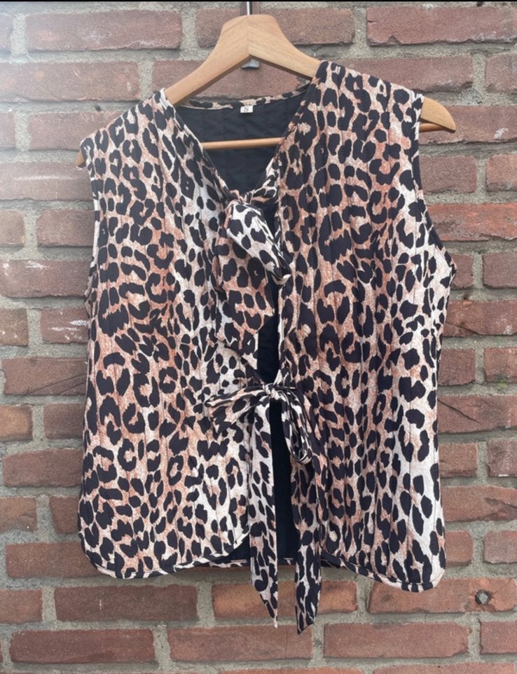 Gilet - bodywarmer panter maat S, Ophalen of Verzenden, Zo goed als nieuw, Maat 36 (S), Bruin
