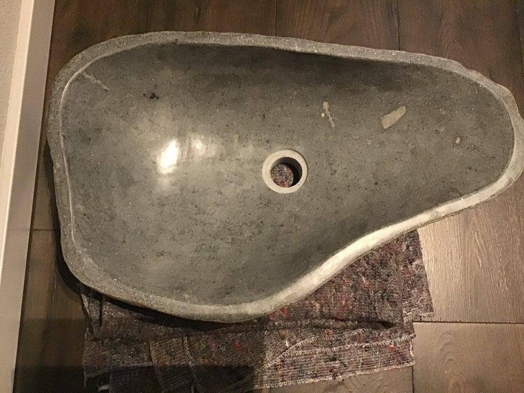 Wasbak van natuursteen, Doe-het-zelf en Verbouw, Ophalen, Nieuw, Steen, Wastafel