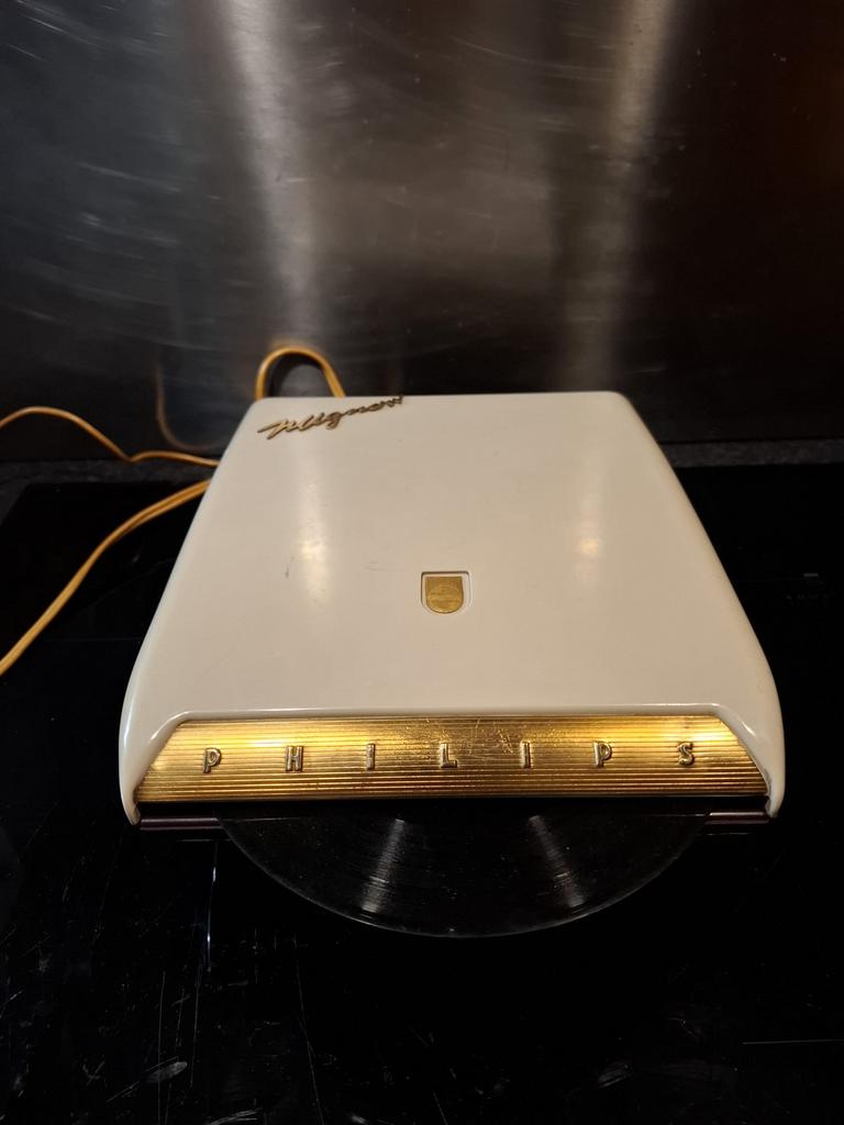VINTAGE RETRO WERKEND JAREN 50 PHILIPS MIGNON PLATENSLIKKER, Ophalen of Verzenden