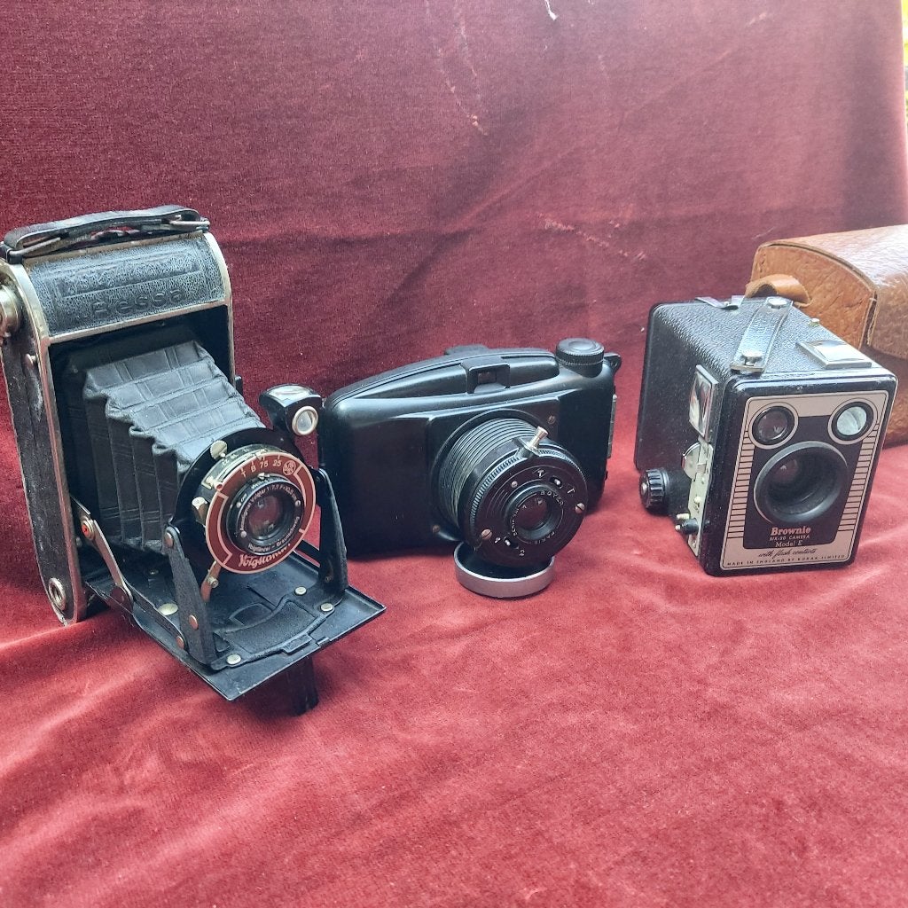 camera 3 stuks Voigtlander Kodak franse Bakeliet camera ., Ophalen of Verzenden, Gebruikt, Compact, Overige Merken