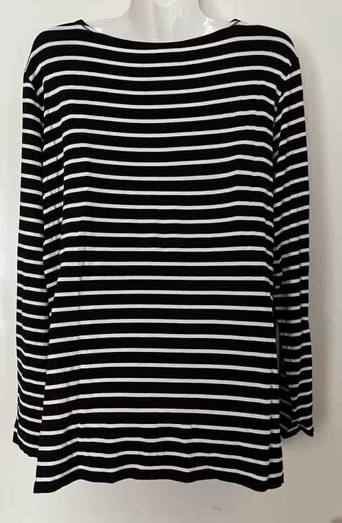 Bonita gestreepte top maat 46/48[vj], Ophalen of Verzenden, Zo goed als nieuw, Zwart, Shirt of Top