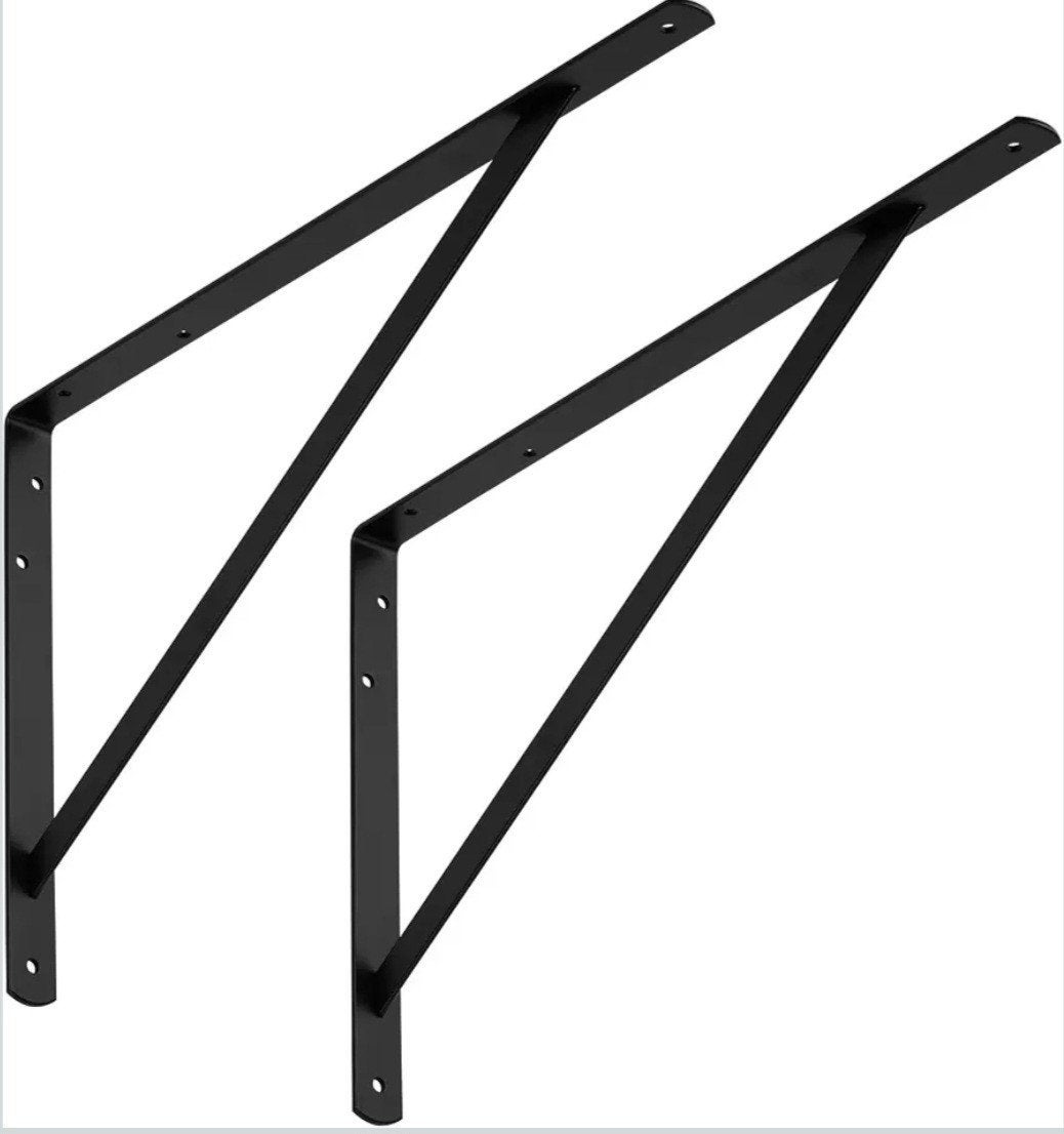 Set van 2 Plankdragers Zwart (500x325x30mm), Zwart, Ophalen of Verzenden, Zo goed als nieuw, Metaal